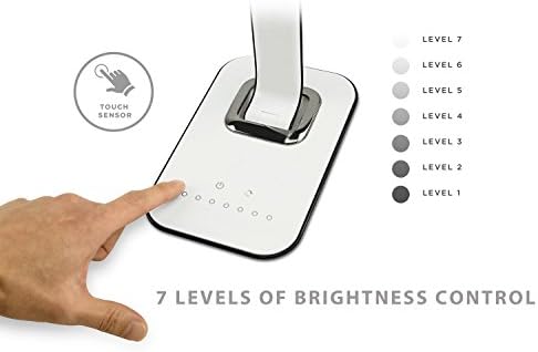 Turcom LED Desk Lamp With USB Charging Port Dimmable Touch Controls w/Color Adjustment, Eye Care Task Lamp, 5W, 1000 Lux,Multicolor - Image 4