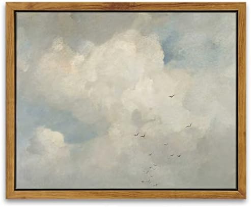 InSimSea Framed Canvas Wall Art Vintage Decor, Home Decor Classical Oil Painting Shells Fish Canvas Prints Vintage Landscape Wall Art Home Office Decor, 8"x10" by InSimSeaArt