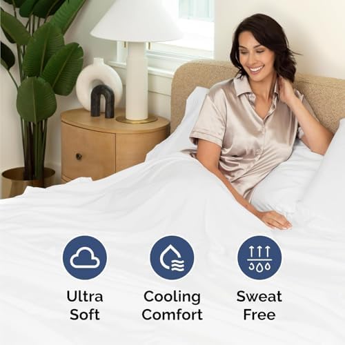 Cal King Size 4 Piece Sheet Set - Comfy Breathable & Cooling Sheets - White - Image 4