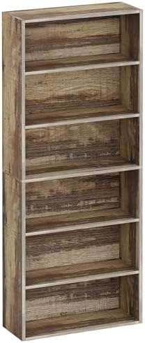 IRONCK Bookshelves and Bookcases Floor Standing 6 Tiers Display Storage Shelves 70 in Tall Bookcase Home Decor Furniture for Home Office, Living Room, Bed Room by IRONCK