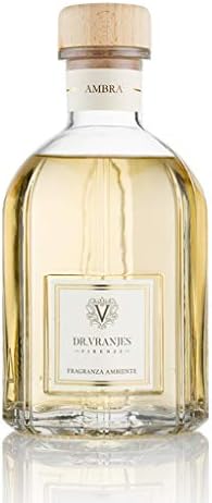 Dr. Vranjes - Ambra 250 ml Diffuser + Double Pack of White Sticks (3 Pieces Bundle)- Luxury Home Fragrance, Made in Italy, Main Scent: Oriental, Olfactory Pyramid: Amber, Patchouli, Sandalwood by VranjesFirenze
