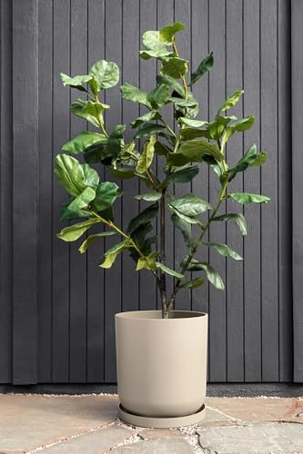 Veradek Mason Series Lima Planter & Drip Tray - Large Round Outdoor Planter - Image 5