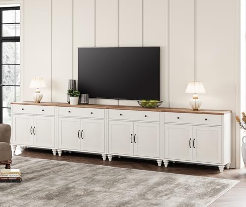 WAMAPT Buffet Cabinet with 8 Doors & 4 Drawers, Large Wood Sideboard Table - Image 5