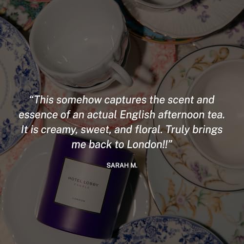 Hotel Lobby London Candle – Luxury Hand-Poured 9.75oz Soy Wax with Earl Grey Tea, Vanilla Milk, Lavender, and Honey – Infused with Essential Oils, 65-Hour Burn Time, Reusable Vessel, Clean Burn - Image 6