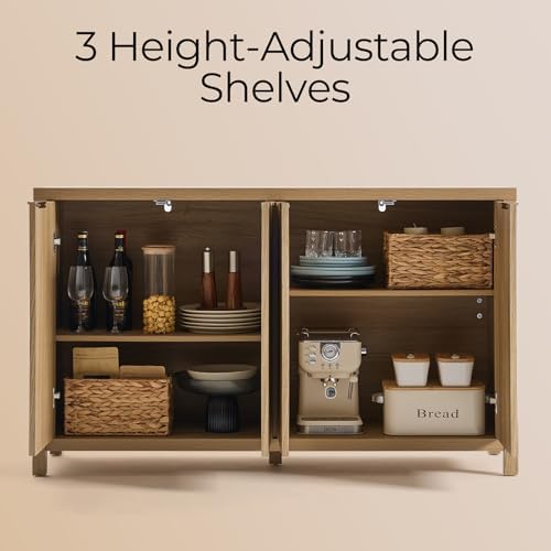 OAKHAM HOME Buffet Cabinet 56" Golden Oak - Image 4