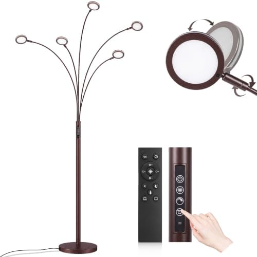 Bairth LED Arc Floor Lamp with Remote,2250LM Dimmable Floor Lamp with Timer by TheBairthTheBest