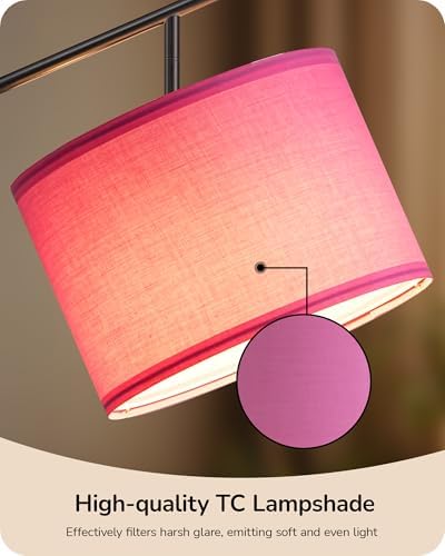EDISHINE Pink Modern Floor Lamps for Living Room, 64.7" Arc Standing Lamp - Image 4