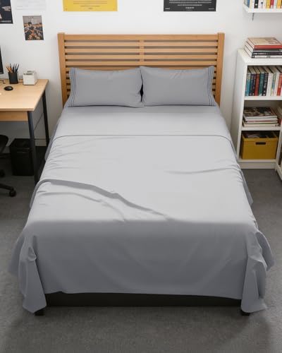 Full XL Sheets - 4 Piece Full XL Sheet Set - Cool & Breathable - Steel Blue by CGKUnlimited
