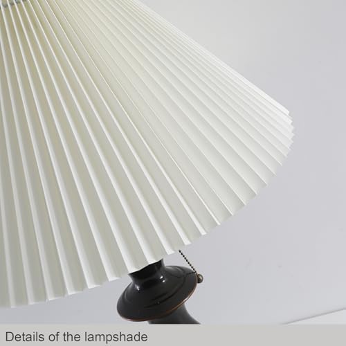 Large Pleated Lamp Shade for Arc/Arched Floor Lamps Replacement spider lampshade 5.9"Top X 21.5"Bottom X 13.8"High-Cream - Image 2