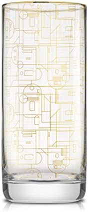 JoyJolt Star Wars Glassware. 'Deco' Highball Glasses Set of 4, 13.5oz Star Wars Glasses. Highball Glass Tumbler with Darth Vader in a Retro Crystal Glass Cup. Tall Drinking Water Glasses For Kitchen - Image 5