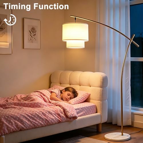 RGBCW Arc Floor Lamp with Remote Control, Standing Lamp for Bedroom - Image 5