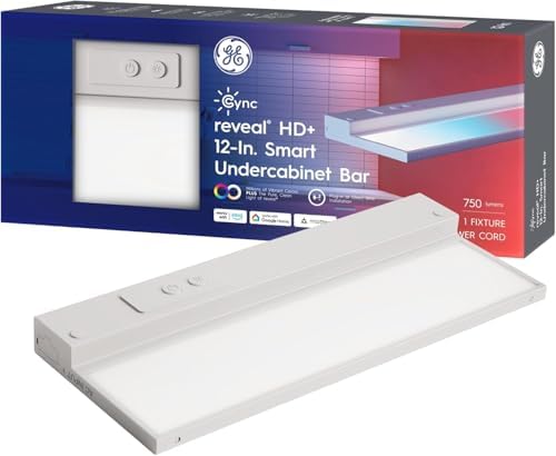 Cync GE Reveal HD+ Smart Undercabinet Light Fixture, Color Changing, 12-in Bar by CYNCSmartHome