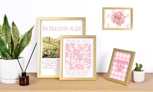 16 PCS Framed Christian Coquette Wall Art Decor, Pink Bow Bible Verses Wall Collage Kit Prints for Bedroom, Gallery Wall Frame Set, Jesus Posters for Living Room Aesthetic, Dorm Artwork for Girls Kids - Image 5