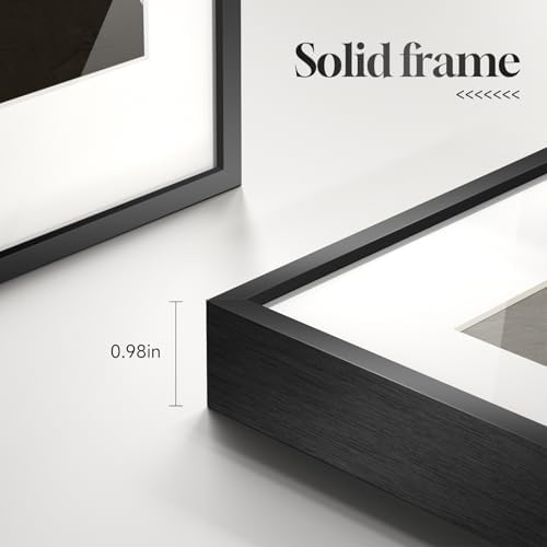 Framed Black and White Modern Abstract Wall Art for Living Room, 5 Piece - Image 6