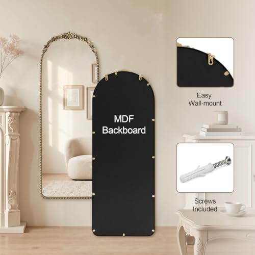 Vintage Mirror Full Length 19"x53" Antique Gold Full Body Mirror - Image 5
