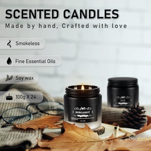 YOROXRG Scented Candles Gifts Set 12 Pack Soy Wax Travel Tin Jar Candles for Home 3.05 OZ for Mom for Christmas, Birthday, Thanksgiving, Mother's Day(Gradient Color) - Image 4