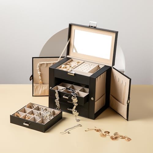 Frebeauty 5-Layer Jewelry Box for Women,Jewelry Organizer with 4 Drawers - Image 6