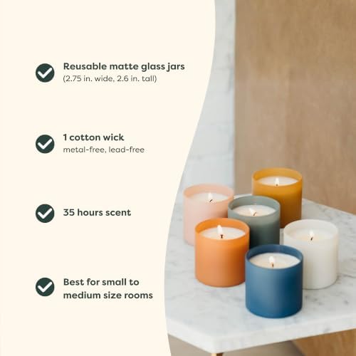 Calyan Wax Co. Dignity Series Scented Candle Gift Set - 6 Soy Wax Candles - Image 6