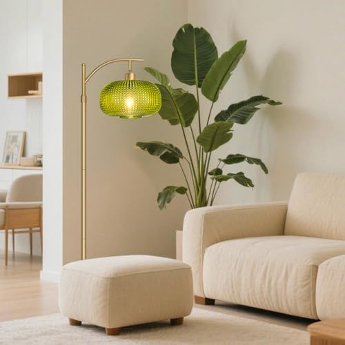 Modern Floor Lamp for Living Room, Mid Century Standing Lamp Green Shade - Image 6