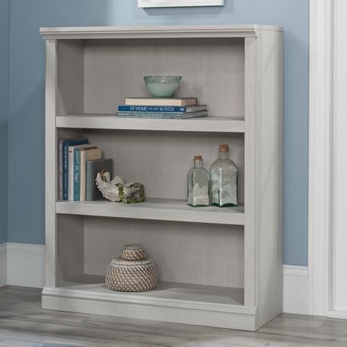 Sauder 3 Tier Book Shelf Wooden Bookcase Multipurpose Bookshelf for Home Office, Living Room, in Glacier Oak - Image 2