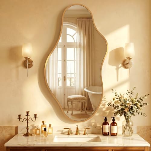Bathroom Mirror for Over Sink-Gold Room Decor Wall Mirror 20"x 36" by Dorlicecass
