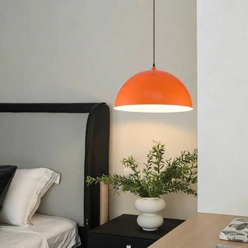 Orange Large Pendant Light 2 Packs,19.7inches, Kitchen Pendant Lights, Oversized Island Pendant Lights, Farmhouse Pendant Light, Pendant Light for Bedroom, Kitchen Island - Image 4