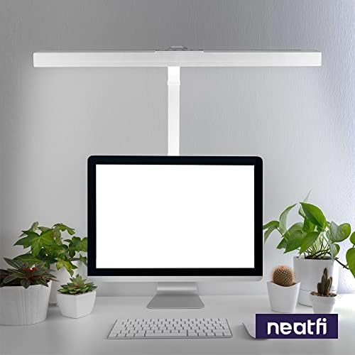 Neatfi 3000 Lumens LED Desk Lamp with Clamp | Dimmable Lamp | 5 Brightness Levels & 5 Light Modes | Memory Function | Adjustable Desk Light for Home Office, Study, Crafting & Work (28 Inches, White) - Image 6