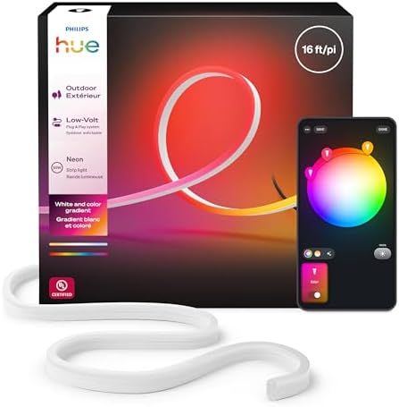 Philips Hue Neon Outdoor 16-Feet Multicolor LED Strip Light, 1-Pack by Unknown