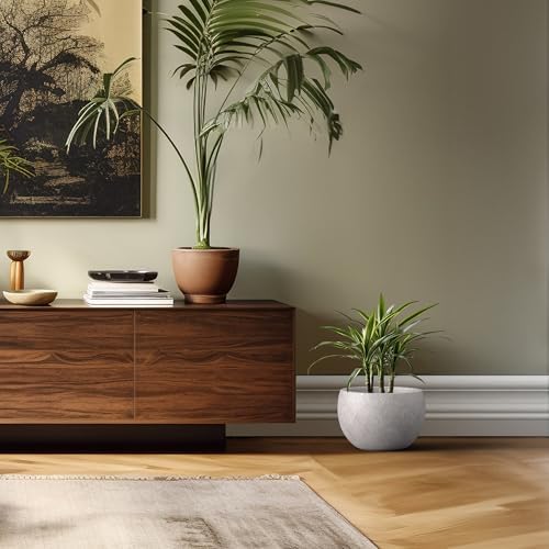 Kante Large Round Bowl CON Gray Concrete Planter 19.9" Dia, Outdoor - Image 6
