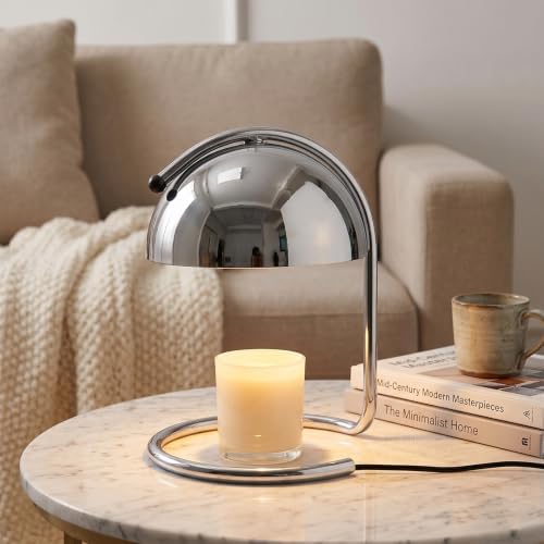 Modern Silver Candle Warmer Lamp Chrome Home Decor by LUDENGJI