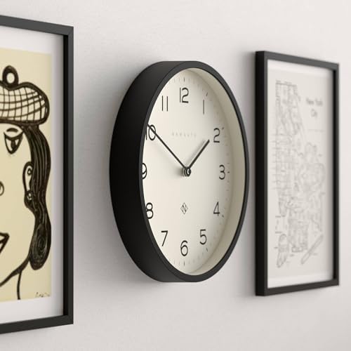 NEWGATE® Number Four Echo wall Clock | Modern Round Clock | 12" | Black | Easy to Read Numbers | Ideal for Kitchen, Living Room or Office - Image 4