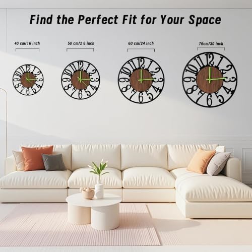 Glow in The Dark 24’’ Large Wall Clock Battery Operated - Image 7