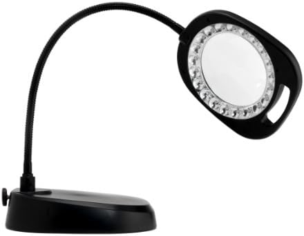 Daylight Company LED Floor Lamp and Table Lamp, Standing Lamp for Living Room, Bedroom, Salon, Office, Touch Control, Flexible Arm, Sleek Design, Multipurpose, Magnifier Lamp, Black - Image 2