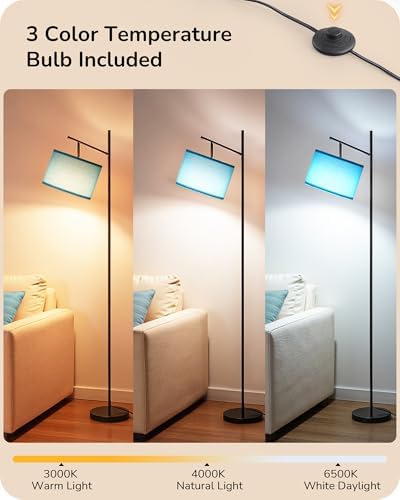 EDISHINE Blue Floor Lamps for Living Room, 64.7" Modern Standing Lamp - Image 2