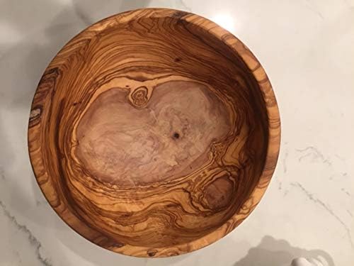 11" Artisan Olive Wood Serving Bowl/Centerpiece Unique decorative Wooden Bowl for Fruit, Salad, Snacks, Chips. In Small 6", Med 7", Lg 8", XL 11", XXL 12". (Extra Large 11 inch) - Image 6