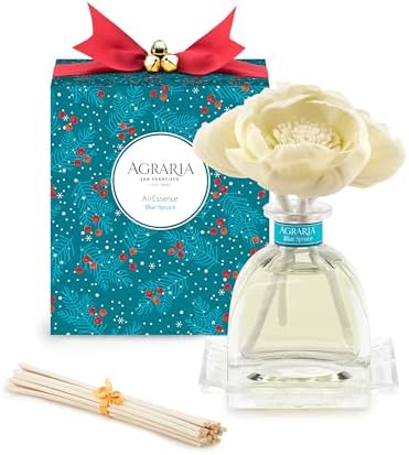 AGRARIA AirEssence Flower and Reed Diffuser Set, Handmade Sola Flower Botanical Home Fragrance Set, Scented Oil Reed Diffuser Gift for All Occasions by AgrariaHome