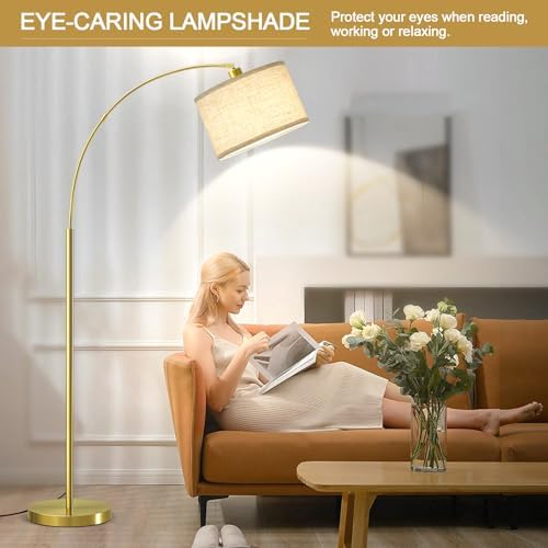 Luvkczc Arc Floor Lamp, 71" Tall Standing Lamp with On/Off Foot Switch - Image 5