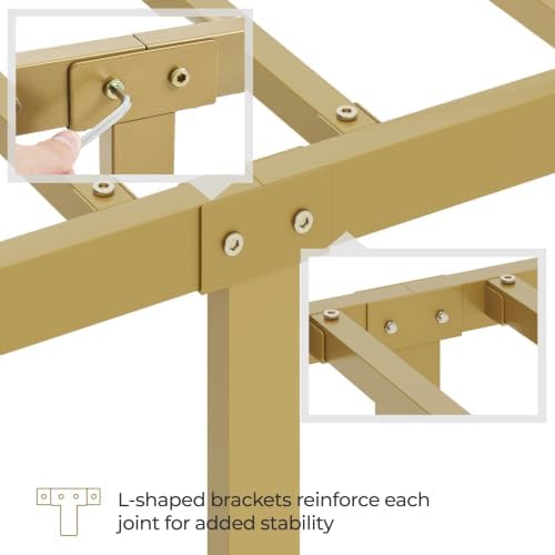 Yaheetech Full Metal Platform Bed Frame, Victorian Headboard & Footboard - Image 5