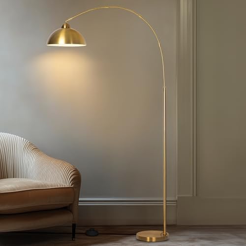 EOEYYOYB Floor Lamp with 3 Light Modes Adjustable– Modern Arc Standing Tall Lamp Dimmable Brightness, Perfect for Living Room, Bedroom, and Office, Gold by EOEYYOYBLampsCollection