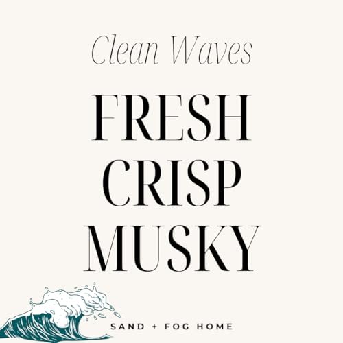 Sand + Fog Scented Candle - Clean Waves – Additional Scents and Sizes – 100% Cotton Lead-Free Wick - Luxury Air Freshening Jar Candles - Perfect Home Decor – 12oz - Image 5