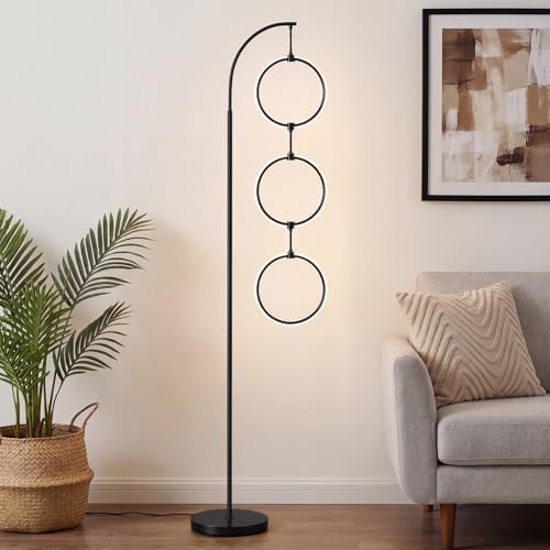 Bairth Black 3-Light LED Floor Lamp, Modern Arc Floor Lamp for Living Room by TheBairthTheBest