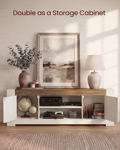 VASAGLE TV Stand with Storage, Farmhouse Entertainment Center for 80'' TV - Image 3