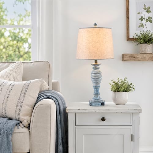 Farmhouse Table Lamps for Living Room, Touch Control, Set of 2 - Image 5