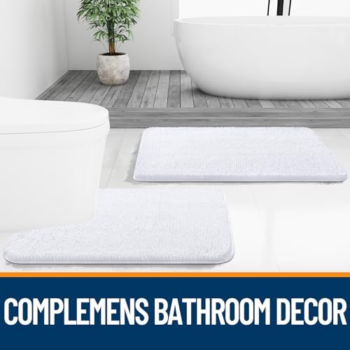 OLANLY Bathroom Runner Rugs 47x20, Extra Soft Absorbent Chenille Bath Rugs - Image 7