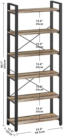IRONCK Bookshelf 6-Tier Ladder Shelf - Image 3