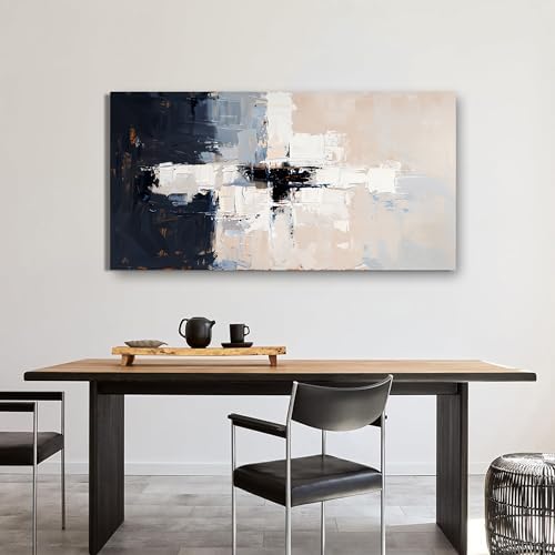 Abstract Black White Wall Art Decor Pictures for Living Room 20" X 40" - Image 5
