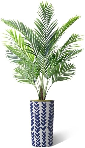 Artificial Tree in Modern Pattern Planter, Fake Areca Tropical Palm Silk Tree for Indoor and Outdoor Home Decoration - 66" Overall Tall (Plant Pot Plus Tree) by SIGNWIN