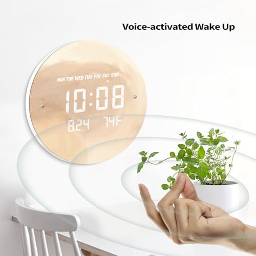 Digital LED Wall Clock for Home & Office, Moon, 12'' - Image 5