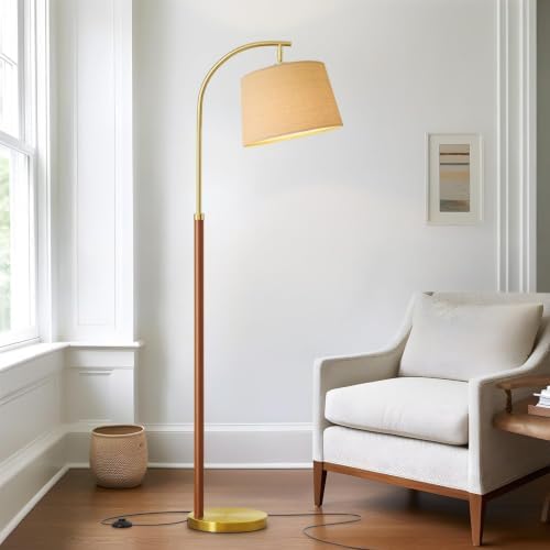 Real Wood Floor Lamps for Living Room Bedroom 62.5" Mid Century Modern Lamp by G-SAFAVA