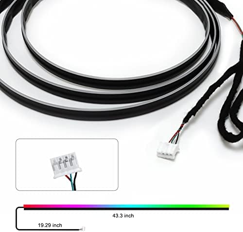 Dreamcolor Acrylic Interior Car LED Strip Light 43-inch, Fits Dreamcolor Main Controller and Sub-Controller Kit (Not Included) - Image 2